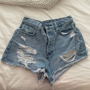 Arizona high waisted ripped jean shorts